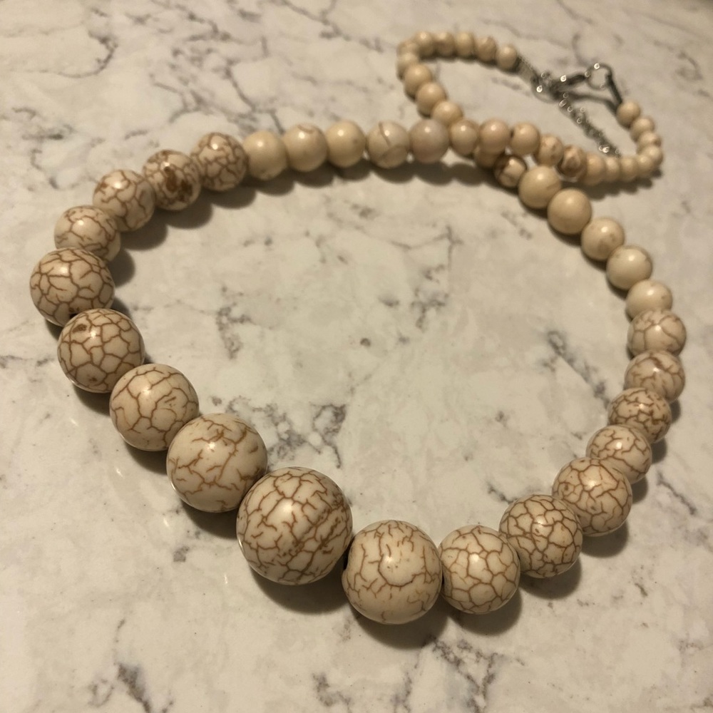 White Beaded Necklace